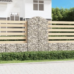 Panier de gabions arqué 100x30x180/200 cm Fer galvanisé 551877551877