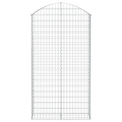 Panier de gabions arqué 100x30x180/200 cm Fer galvanisé 551877551877