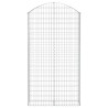 Panier de gabions arqué 100x30x180/200 cm Fer galvanisé 551877551877