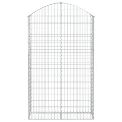 Panier de gabions arqué 100x30x160/180 cm Fer galvanisé 551878551878