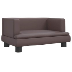 Lit pour chien marron 60x40x30 cm similicuir 551879551879