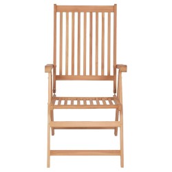Chaises inclinables de jardin lot de 4 Bois de teck solide 551888551888