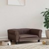 Lit pour chien marron 70x45x30 cm similicuir 551897551897