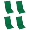 Chaises de jardin lot de 4 avec coussins vert Bois teck solide 551899551899