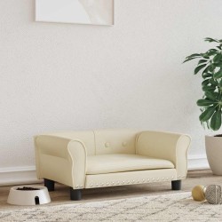 Lit pour chien crème 70x45x30 cm similicuir 551901551901