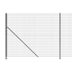 Clôture en treillis métallique avec bride anthracite 2,2x25 m 551903551903