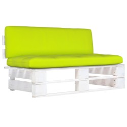 Canapé central palette de jardin Blanc Bois de pin imprégné 551908551908