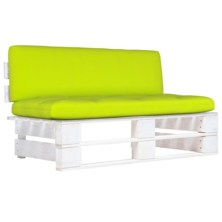 Canapé central palette de jardin Blanc Bois de pin imprégné 551908551908