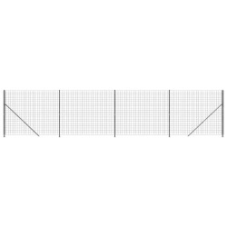 Clôture en treillis métallique avec bride anthracite 1,6x10 m 551912551912
