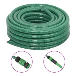 Tuyau d'arrosage avec jeu de raccords vert 0,75" 100 m PVC 551918551918