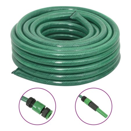 Tuyau d'arrosage avec jeu de raccords vert 0,75" 20 m PVC 551940551940