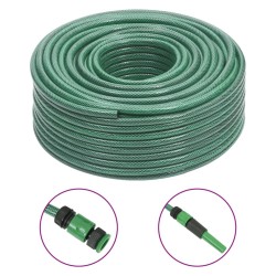 Tuyau d'arrosage avec jeu de raccords vert 0,5" 100 m PVC 551957551957