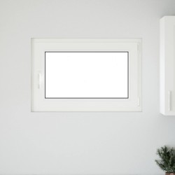 Fenêtre de sous-sol RISOR Blanc 90 x 50 cm PVC et verre 551969551969