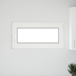 Fenêtre de sous-sol RISOR Blanc 100 x 50 cm PVC et verre 551975551975