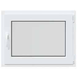 Fenêtre de sous-sol RISOR Blanc 80 x 70 cm PVC et verre 551977551977