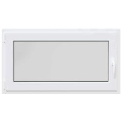 Fenêtre de sous-sol RISOR Blanc 110 x 50 cm PVC et verre 551983551983