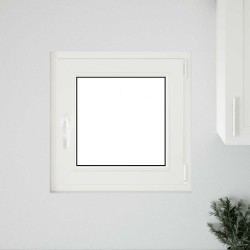 Fenêtre de sous-sol RISOR Blanc 50 x 50 cm PVC et verre 551990551990