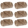 Couvertures à jeter 6 pcs Camel 130 x 150 cm Toison 551992551992