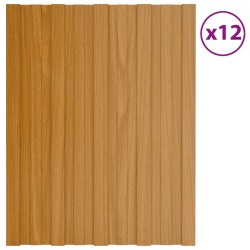 Panneau de toiture 12 pcs Naturel 60 x 45 cm Acier galvanisé 551993551993