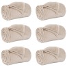 Couvertures à jeter 6 pcs Beige 130 x 150 cm Toison 551996551996