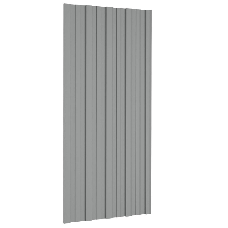 Panneau de toiture 36 pcs Gris 100 x 45 cm Acier galvanisé 552000552000