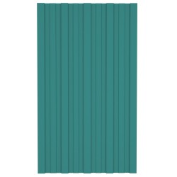 Panneau de toiture 36 pcs Vert 80 x 45 cm Acier galvanisé 552008552008