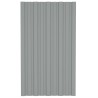 Panneau de toiture 12 pcs Gris 80 x 45 cm Acier galvanisé 552009552009