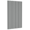 Panneau de toiture 12 pcs Gris 80 x 45 cm Acier galvanisé 552009552009