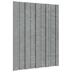 Panneau de toiture 36 pcs Argenté 60 x 45 cm Acier galvanisé 552010552010