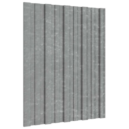 Panneau de toiture 36 pcs Argenté 60 x 45 cm Acier galvanisé 552010552010