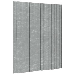 Panneau de toiture 36 pcs Argenté 60 x 45 cm Acier galvanisé 552010552010