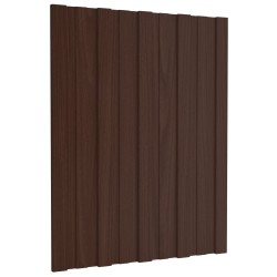 Panneau de toiture 36 pcs Marron 60 x 45 cm Acier galvanisé 552073552073