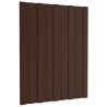 Panneau de toiture 36 pcs Marron 60 x 45 cm Acier galvanisé 552073552073