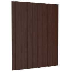 Panneau de toiture 36 pcs Marron 60 x 45 cm Acier galvanisé 552073552073