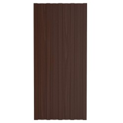 Panneau de toiture 12 pcs Marron 100 x 45 cm Acier galvanisé 552076552076