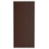 Panneau de toiture 12 pcs Marron 100 x 45 cm Acier galvanisé 552076552076