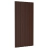 Panneau de toiture 12 pcs Marron 100 x 45 cm Acier galvanisé 552076552076