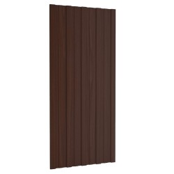 Panneau de toiture 36 pcs Marron 100 x 45 cm Acier galvanisé 552077552077
