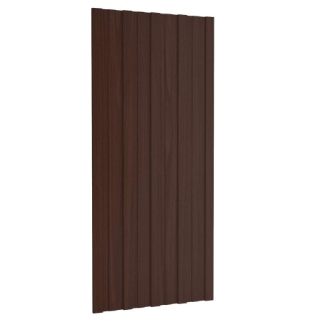 Panneau de toiture 36 pcs Marron 100 x 45 cm Acier galvanisé 552077552077