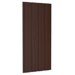 Panneau de toiture 36 pcs Marron 100 x 45 cm Acier galvanisé 552077552077