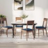 Coussins de siège 4 pcs Bleu 40 x 40 x 3 cm tissu 552078552078