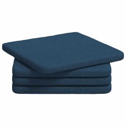 Coussins de siège 4 pcs Bleu 40 x 40 x 3 cm tissu 552078552078