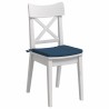 Coussins de siège 4 pcs Bleu 40 x 40 x 3 cm tissu 552078552078
