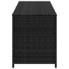 Boîte de rangement de jardin noir 150x50x60 cm résine tressée 552079552079