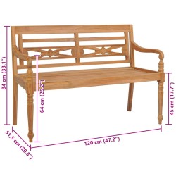 Banc Batavia 120 cm Teck 552080552080