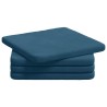 Coussins de siège 4 pcs Bleu 40 x 40 x 3 cm Velours 552082552082