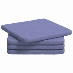 Coussins de siège 4 pcs Bleu denim 40 x 40 x 3 cm tissu 552084552084