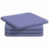 Coussins de siège 4 pcs Bleu denim 40 x 40 x 3 cm tissu 552084552084