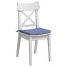 Coussins de siège 4 pcs Bleu denim 40 x 40 x 3 cm tissu 552084552084