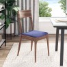 Coussins de siège 4 pcs Bleu denim 40 x 40 x 3 cm tissu 552084552084